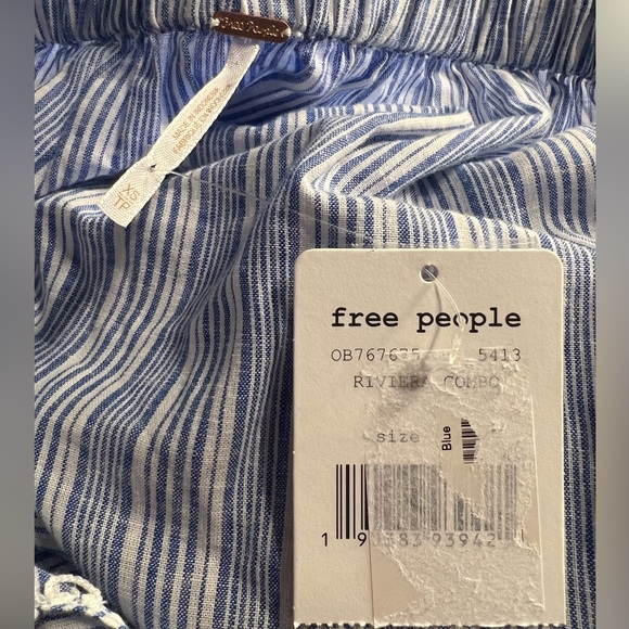 Free People Hello There Beautiful Striped Off-The-Shoulder Top New With Tags XS - Picture 4 of 11